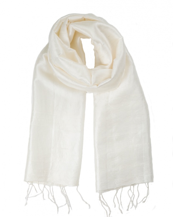 Foulard soie COCOON UNIE blanc homme