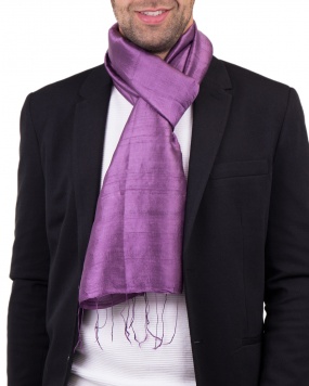 Foulard soie COCOON UNIE cassis homme