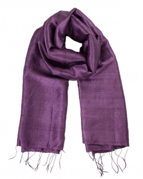 Foulard soie COCOON UNIE cassis femme