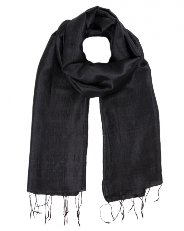 Foulard soie COCOON UNIE noir homme