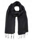 Foulard soie COCOON UNIE noir femme