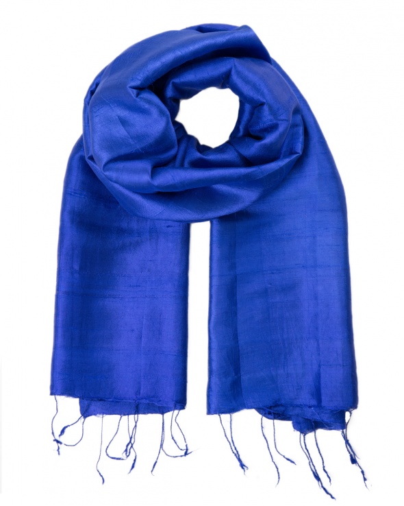 Foulard soie COCOON UNIE saphir femme