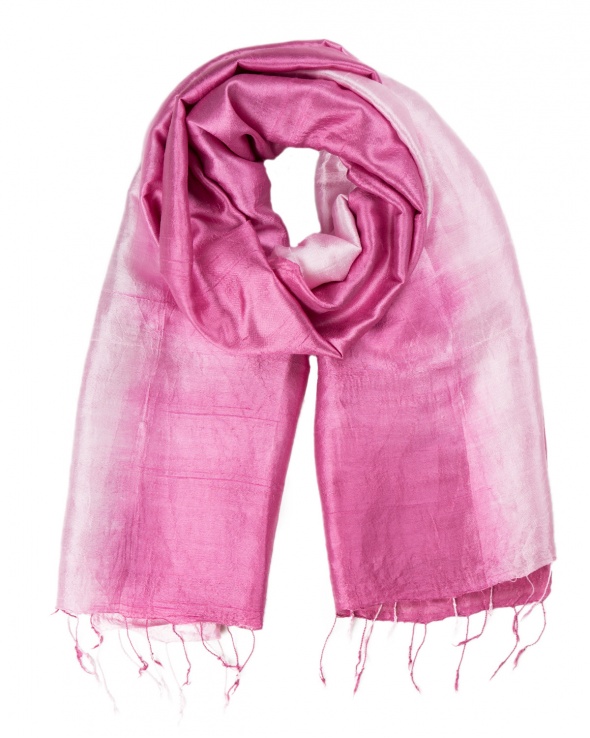 Foulard soie COCOON BI blush femme