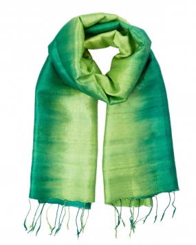 Foulard soie COCOON BI matcha femme