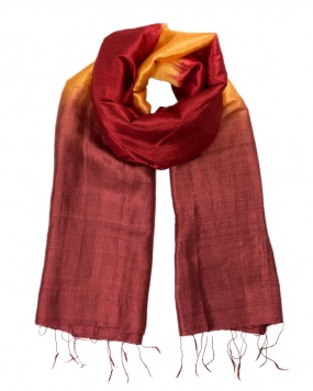 Foulard soie COCOON MIX paprika femme