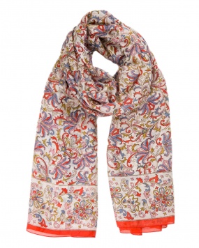 Foulard soie MAIA arabesk red femme