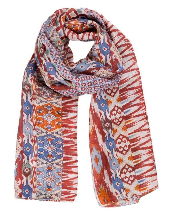 Foulard soie MAIA inca red femme