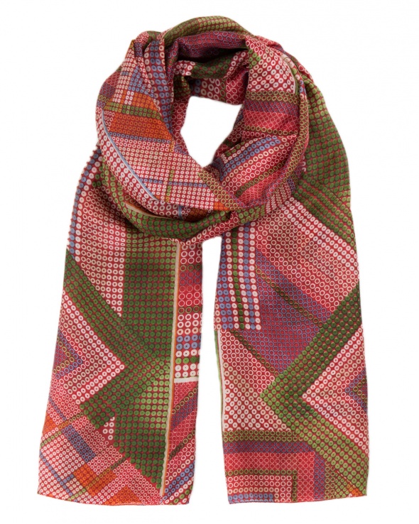 Foulard soie MAIA metric red femme