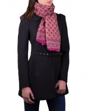 Foulard soie MAIA sari cherry femme