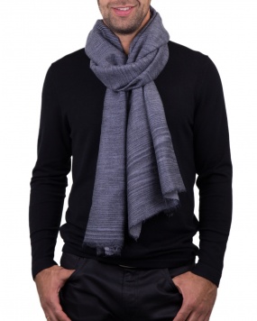 Echarpe laine BONI carbone homme