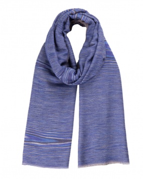 Echarpe laine BONI indigo homme